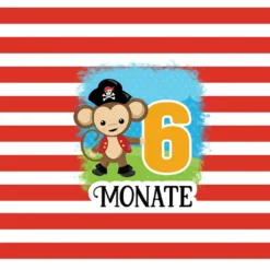 *SET* Bio-Jersey MONATS- Panel 1-12 Monate, Pirat Affe -Outlet STOFFWELTEN Store set bio jersey monats panel 1 12 monate pirat affe10