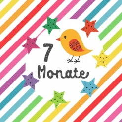 *SET* Bio-Jersey MONATS- Panel 1-12 Monate, Regenbogen -Outlet STOFFWELTEN Store set bio jersey monats panel 1 12 monate regenbogen11