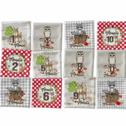 *SET* Bio-Jersey MONATS- Panel 1-12 Monate, Rehkitz