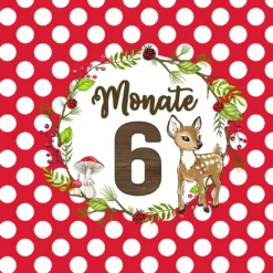 *SET* Bio-Jersey MONATS- Panel 1-12 Monate, Rehkitz -Outlet STOFFWELTEN Store set bio jersey monats panel 1 12 monate rehkitz10