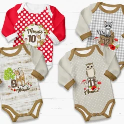 *SET* Bio-Jersey MONATS- Panel 1-12 Monate, Rehkitz -Outlet STOFFWELTEN Store set bio jersey monats panel 1 12 monate rehkitz4