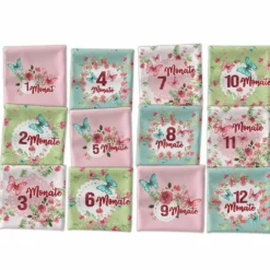 *SET* Bio-Jersey MONATS- Panel 1-12 Monate, Schmetterlinge