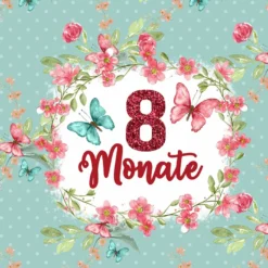 *SET* Bio-Jersey MONATS- Panel 1-12 Monate, Schmetterlinge -Outlet STOFFWELTEN Store set bio jersey monats panel 1 12 monate schmetterlinge12