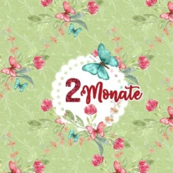 *SET* Bio-Jersey MONATS- Panel 1-12 Monate, Schmetterlinge -Outlet STOFFWELTEN Store set bio jersey monats panel 1 12 monate schmetterlinge6