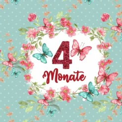 *SET* Bio-Jersey MONATS- Panel 1-12 Monate, Schmetterlinge -Outlet STOFFWELTEN Store set bio jersey monats panel 1 12 monate schmetterlinge8