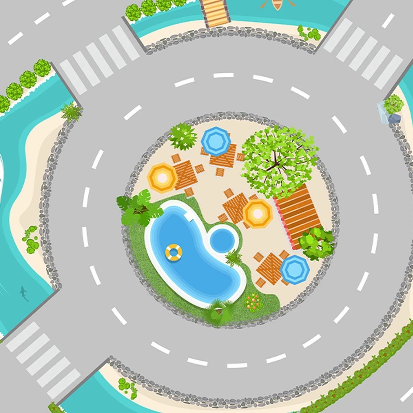 Spieldecke Auto & Verkehr, Spielteppich Auf Hochwertiger, ägyptischer Baumwolle 3 Spieldecke Auto & Verkehr, Spielteppich Auf Hochwertiger, ägyptischer Baumwolle – Bild 3