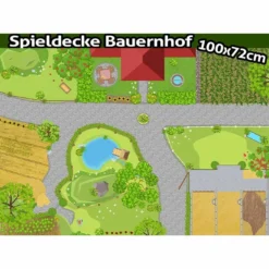 Spieldecke Bauernhof, Spielteppich Auf Hochwertiger, ägyptischer Baumwolle