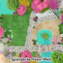 Spieldecke Feenwelt, Einhorn, Elfen, Spielteppich Auf Hochwertiger, ägyptischer Baumwolle