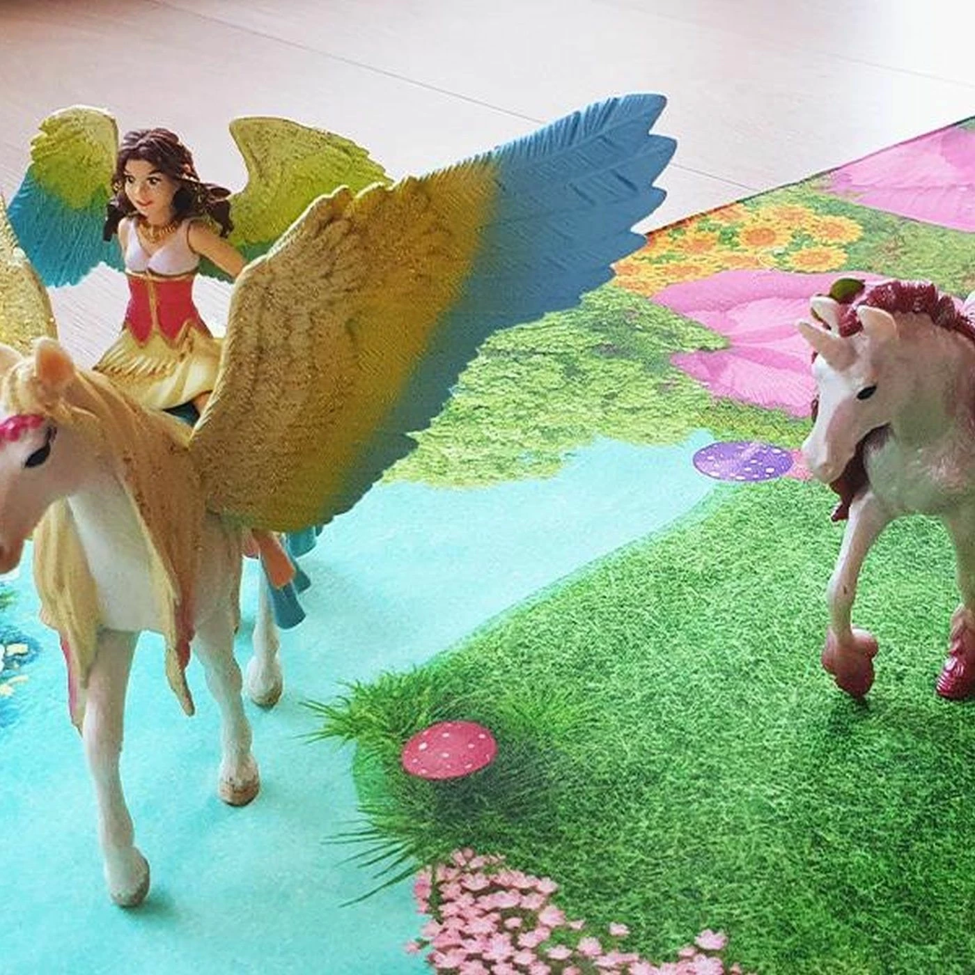 Spieldecke Feenwelt, Einhorn, Elfen, Spielteppich Auf Hochwertiger, ägyptischer Baumwolle 5 Spieldecke Feenwelt, Einhorn, Elfen, Spielteppich Auf Hochwertiger, ägyptischer Baumwolle – Bild 5