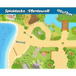 Spieldecke Pferdewelt, Spielteppich Auf Hochwertiger, ägyptischer Baumwolle