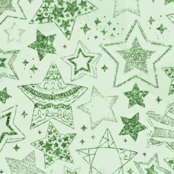 Sterne Fake-Glitzer Auf Hochwertiger, Super Weicher, ägyptischer Baumwolle, Weihnachten