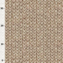 Strickoptik Beige Kombistoff (Rentier) Sommersweat