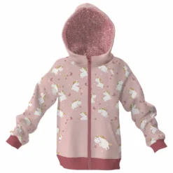 Sweatjacke, "Einhorn FakeGlitzer" (Nähset)