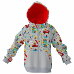 Sweatjacke, "Feuerwehr" (Nähset)