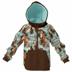 Sweatjacke, "Pferde" (Nähset)