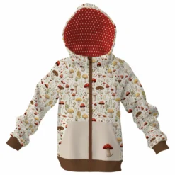 Sweatjacke, "Pilze" (Nähset)