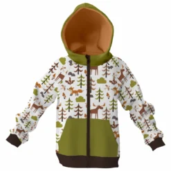 Sweatjacke, "Waldtiere" (Nähset)