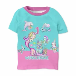 T-Shirt Geburtstag "mermaid Party - Meerjungfrauen" (Nähset)