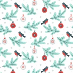 Vögel Auf Hochwertiger, Super Weicher, ägyptischer Baumwolle, Weihnachten