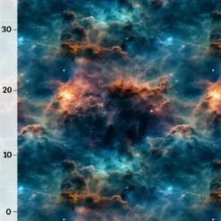 Wolken Bunt Kombistoff (Astronaut)Sommersweat