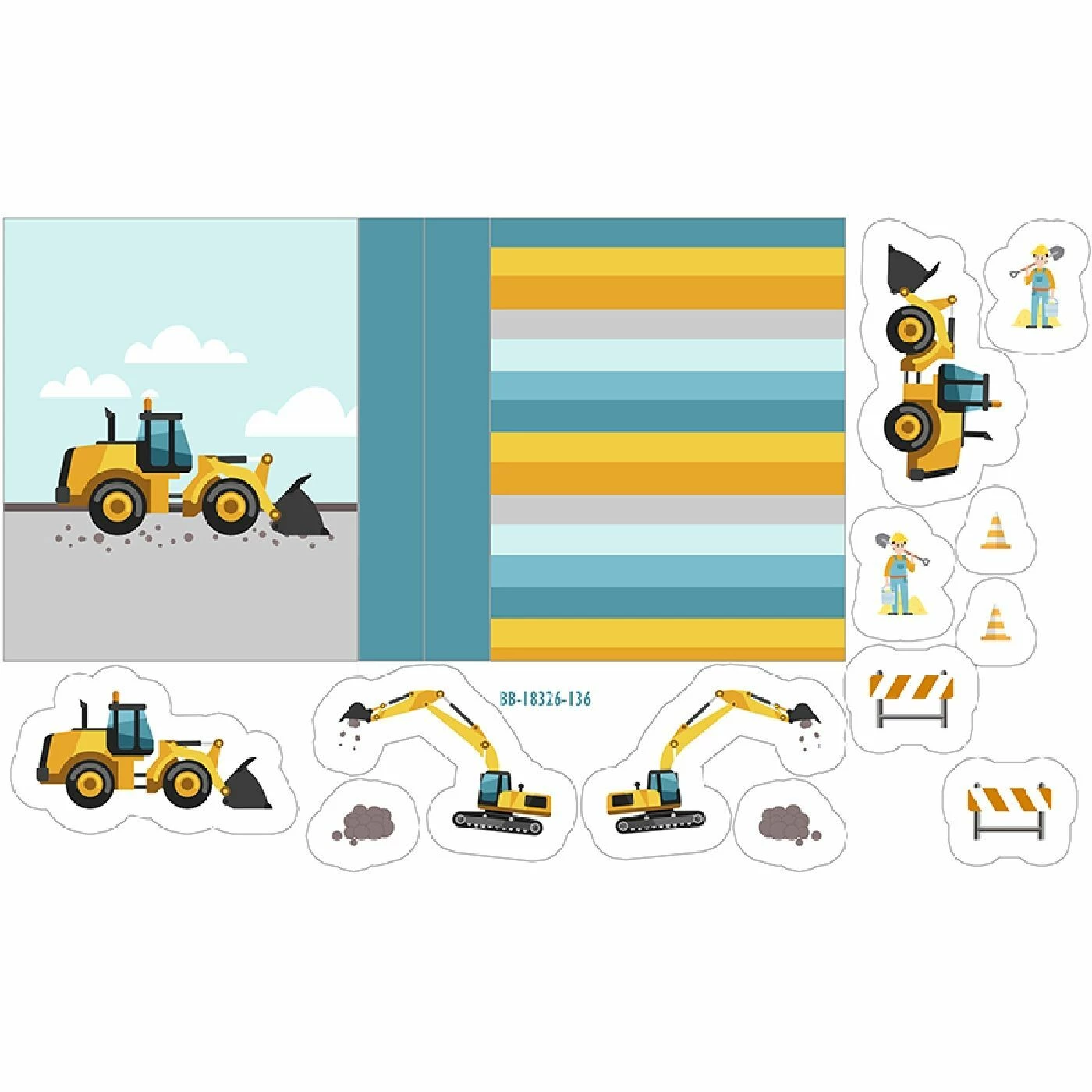 XL Cut, Sew & Play Nähset Inkl. Großer Tasche Baufahrzeuge, Canvas 2 XL Cut, Sew & Play Nähset Inkl. Großer Tasche Baufahrzeuge, Canvas – Bild 2