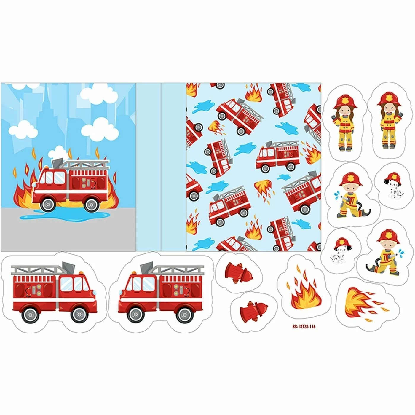 XL Cut, Sew & Play Nähset Inkl. Großer Tasche Feuerwehr, Canvas 2 XL Cut, Sew & Play Nähset Inkl. Großer Tasche Feuerwehr, Canvas – Bild 2