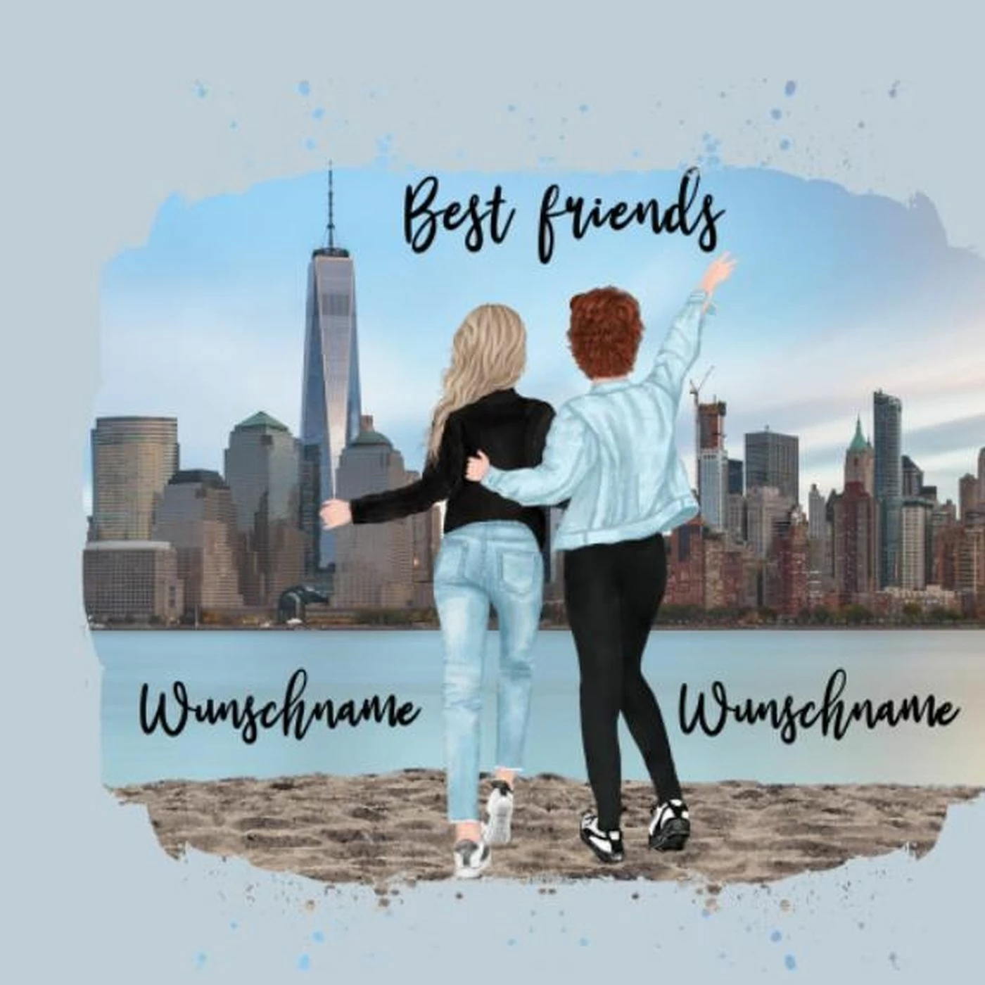 XL Panel Best Friends, Teenager, Wunschnamen + Wunschfrisuren, Bio-Jersey 1 XL Panel Best Friends, Teenager, Wunschnamen + Wunschfrisuren, Bio-Jersey