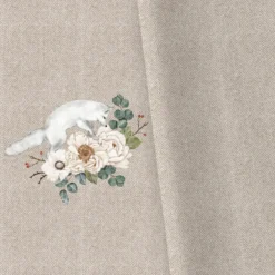 XL PANEL + Kombistoff, Blumen, Sommersweat