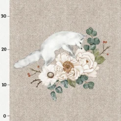 XL PANEL + Kombistoff, Blumen, Sommersweat -Outlet STOFFWELTEN Store xl panel kombistoff blumen sommersweat3