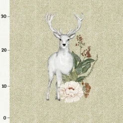 XL PANEL + Kombistoff, Hirsch, Sommersweat -Outlet STOFFWELTEN Store xl panel kombistoff hirsch sommersweat3