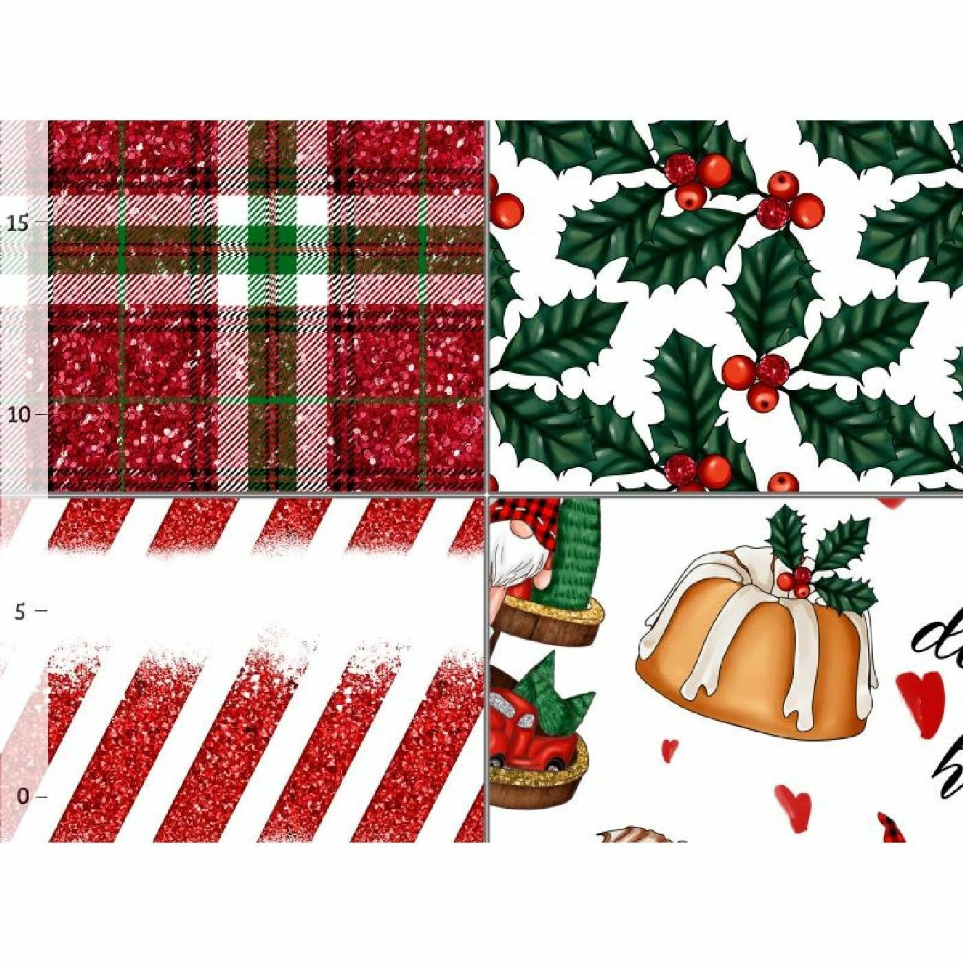 XL Patchworkpaket, 6 Designs, Christmas, Stoffpaket Baumwolle, Hochwertige Popeline 2 XL Patchworkpaket, 6 Designs, Christmas, Stoffpaket Baumwolle, Hochwertige Popeline – Bild 2