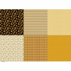 XL Patchworkpaket, 6 Designs, Herbstfarben, Stoffpaket Baumwolle, Hochwertige Popeline -Outlet STOFFWELTEN Store xl patchworkpaket 6 designs herbstfarben stoffpaket baumwolle hochwertige popeline3