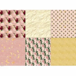 XL Patchworkpaket, 6 Designs, Rosen, Stoffpaket Baumwolle, Hochwertige Popeline -Outlet STOFFWELTEN Store xl patchworkpaket 6 designs rosen stoffpaket baumwolle hochwertige popeline3