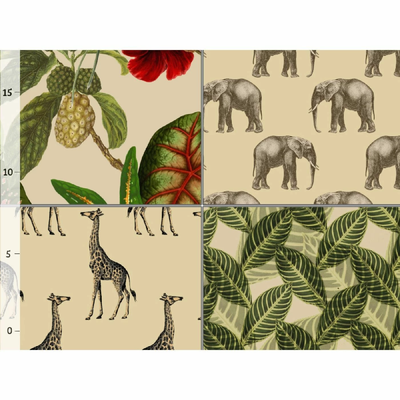 XL Patchworkpaket, 6 Designs, Safari, Stoffpaket Baumwolle, Hochwertige Popeline 2 XL Patchworkpaket, 6 Designs, Safari, Stoffpaket Baumwolle, Hochwertige Popeline – Bild 2