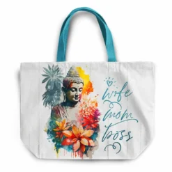 XL Shopper-Bag Tasche, Wife Mom Boss (Nähset)