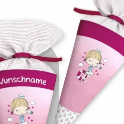 Schultüte Ahoi Kleines Mädchen, Nähset Mit Rohling