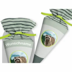 Schultüte Waschbär, Nähset Mit Rohling
